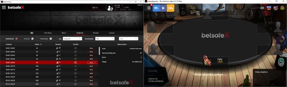 Betsafe lobby och spelrum