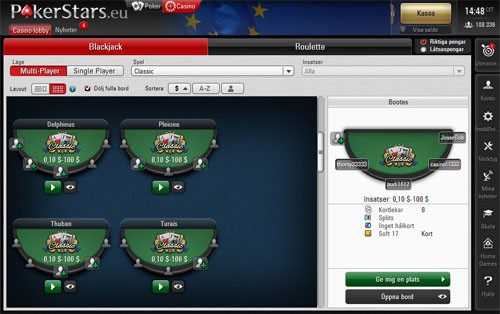 PokerStars casinolobby