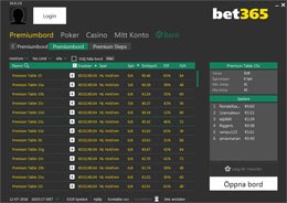 bet365 Poker lobby