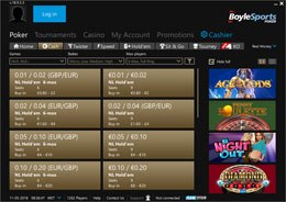 BoylePoker pokerklient lobby