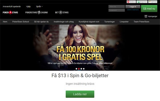 PokerStars websida